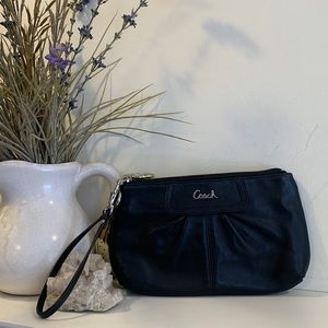 Coach leather wristlet clutch
